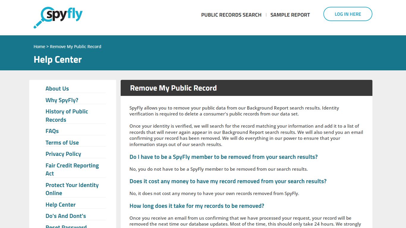 Remove My Public Record | SpyFly